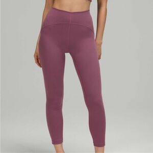 Lululemon Instill 25” high rise tight, size 10, vintage plum color